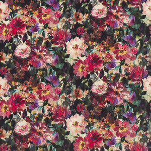 Tahiti Fuchsia Velvet by Clarke And Clarke Fabric