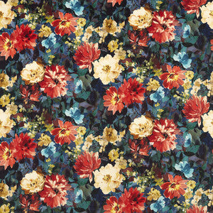 Tahiti Midnight Velvet by Clarke And Clarke Fabric