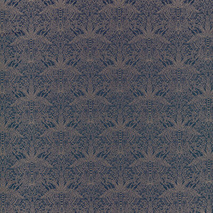 Leopardo Midnight/Copper Jacquard by Clarke And Clarke Fabric