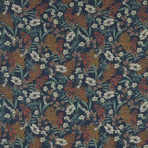 Hazelbury Linen Midnight/Spice F1648/03.CAC.0 by Clarke And Clarke Fabric