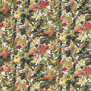 Lilum Olive Raspberry F1655/03.CAC.0 by Clarke And Clarke Fabric