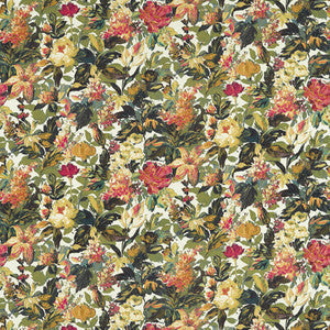 Lilum Olive Raspberry F1655/03.CAC.0 by Clarke And Clarke Fabric