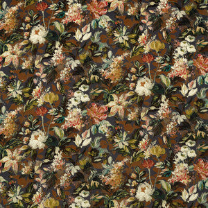 Lilum Russet Noir Velvet F1656/02.CAC.0 by Clarke And Clarke Fabric
