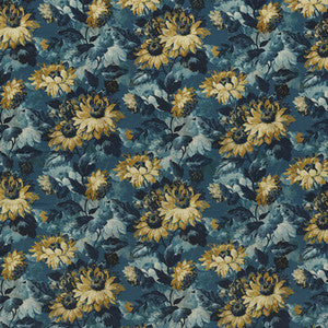 Sunforest Denim Velvet F1661/01.CAC.0 by Clarke And Clarke Fabric