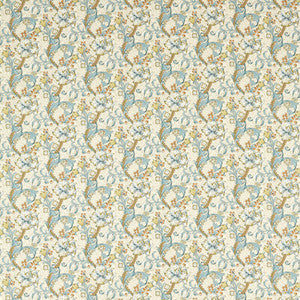 Golden Lily Linen/Teal F1677/04.CAC.0 by Clarke And Clarke Fabric
