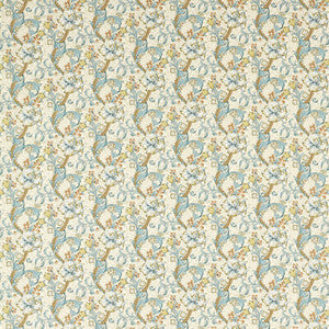 Golden Lily Linen/Teal F1677/04.CAC.0 by Clarke And Clarke Fabric