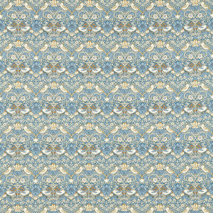 Strawberry Thief Denim F1678/06.CAC.0 by Clarke And Clarke Fabric