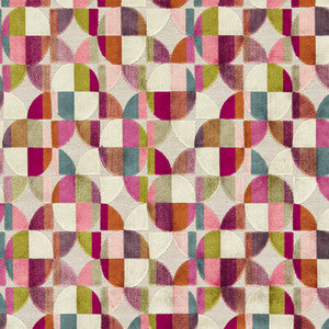 Delaunay Magenta Peacock F1682/02.CAC.0 by Clarke And Clarke Fabric
