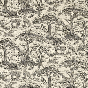 Kisumu Noir/Linen F1710/04.CAC.0 by Clarke And Clarke Fabric