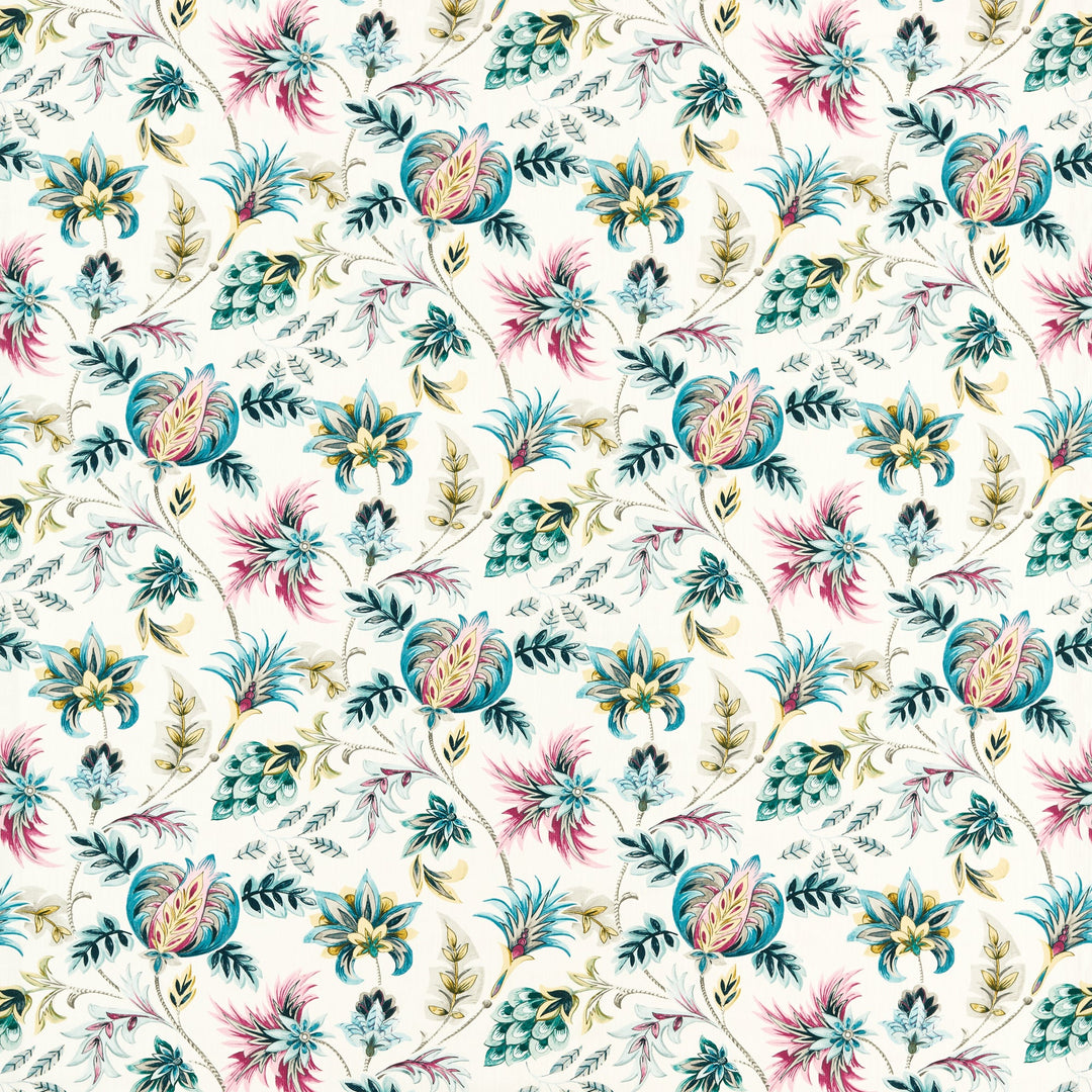 Sizergh - Teal Berry By Clarke & Clarke Fabric