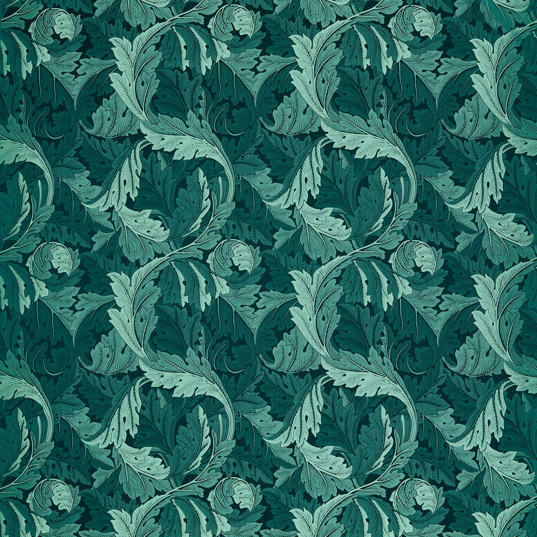 Acanthus Jacquard - Teal By Clarke & Clarke Fabric