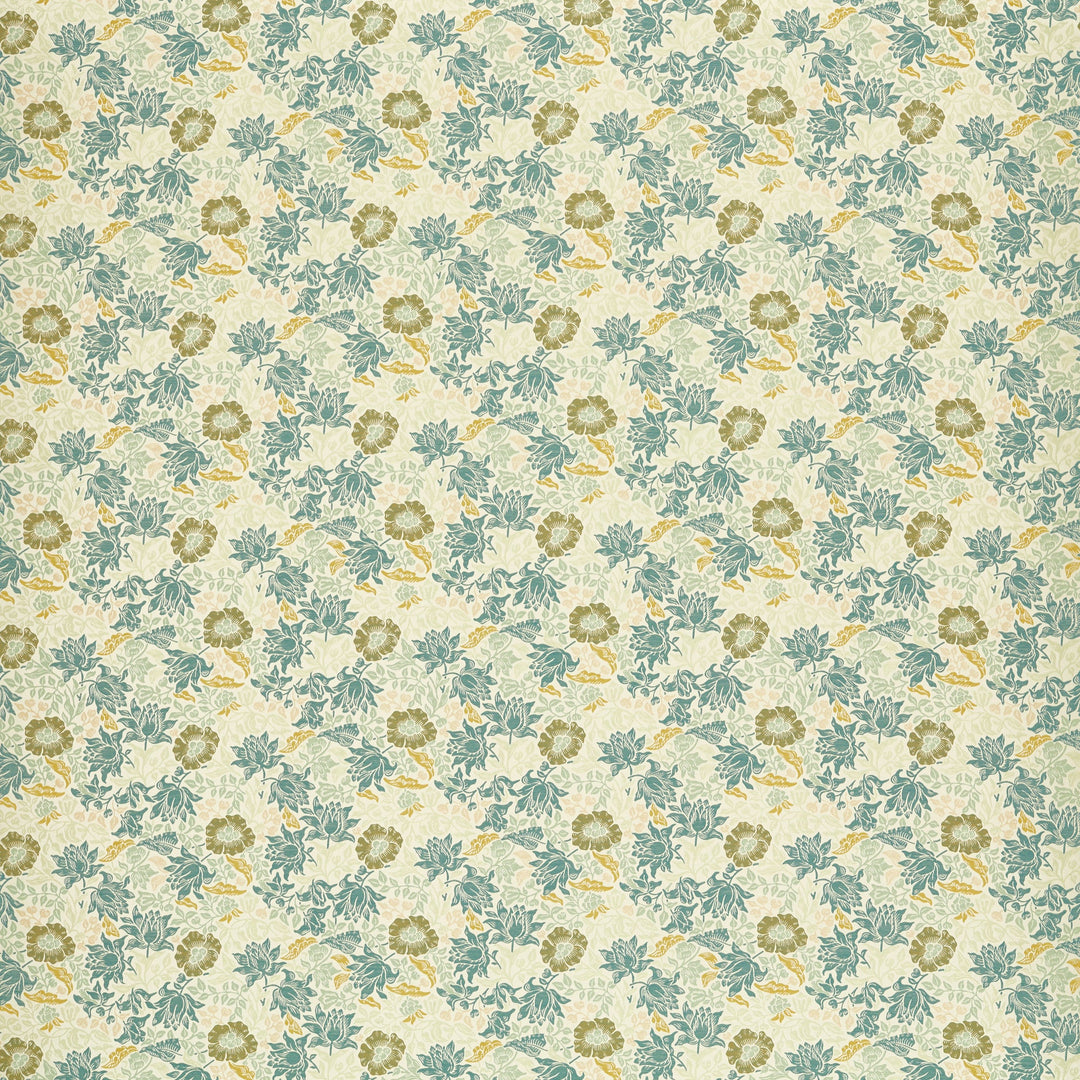Mallow Jacquard - Mineral/Chartreuse By Clarke & Clarke Fabric