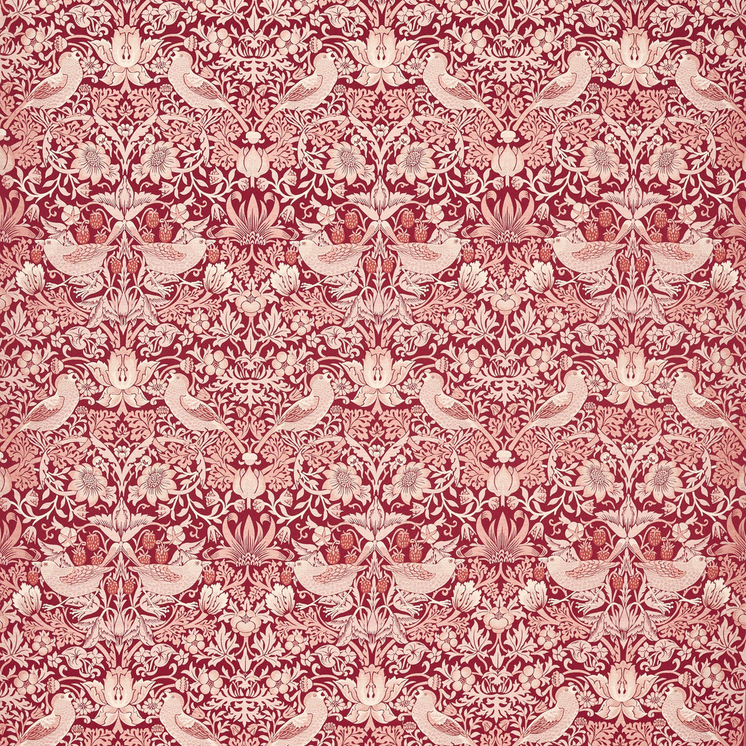 Strawberry Thief Jacquard - Plum By Clarke & Clarke Fabric