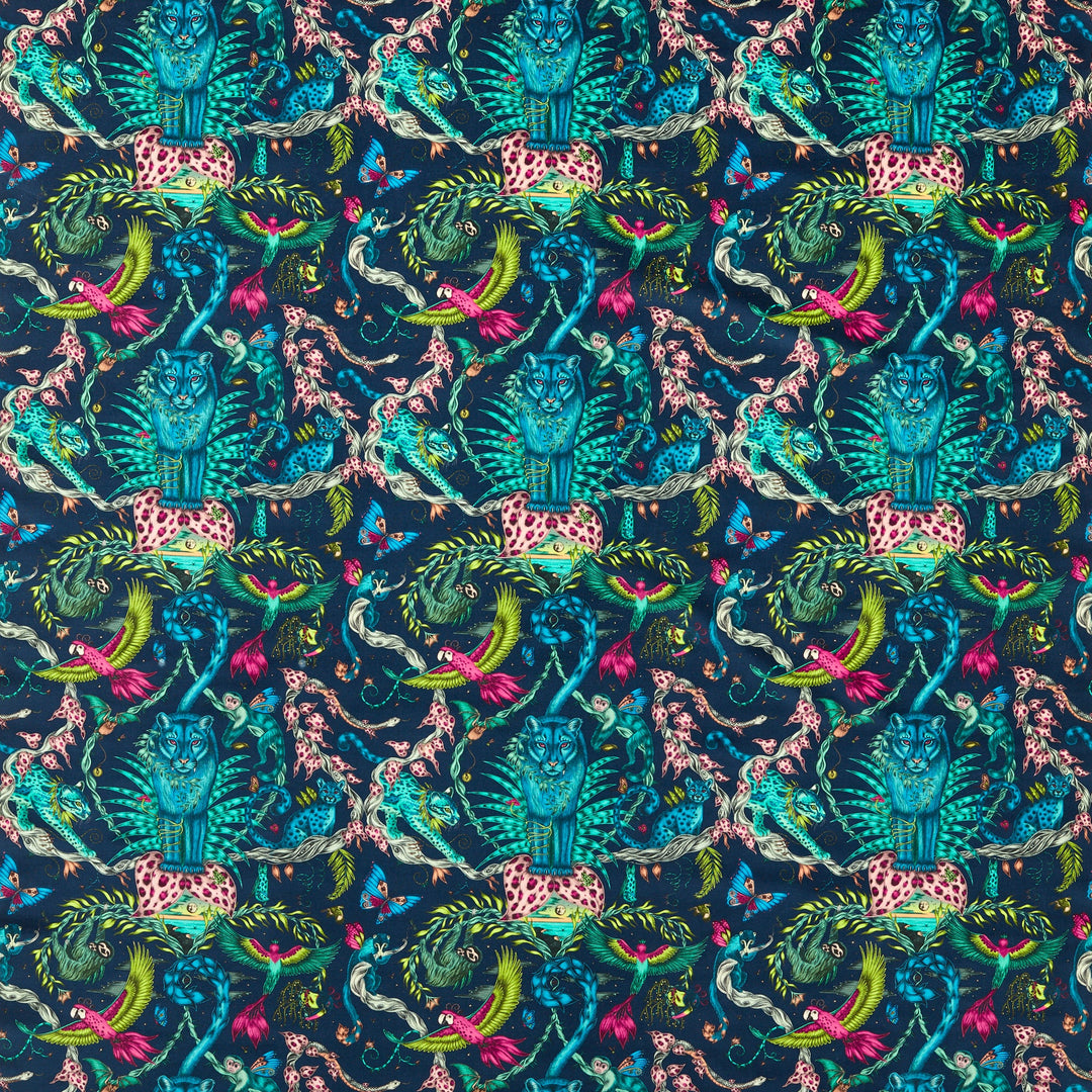 Bosque Dreams Velvet - Navy By Clarke & Clarke Fabric
