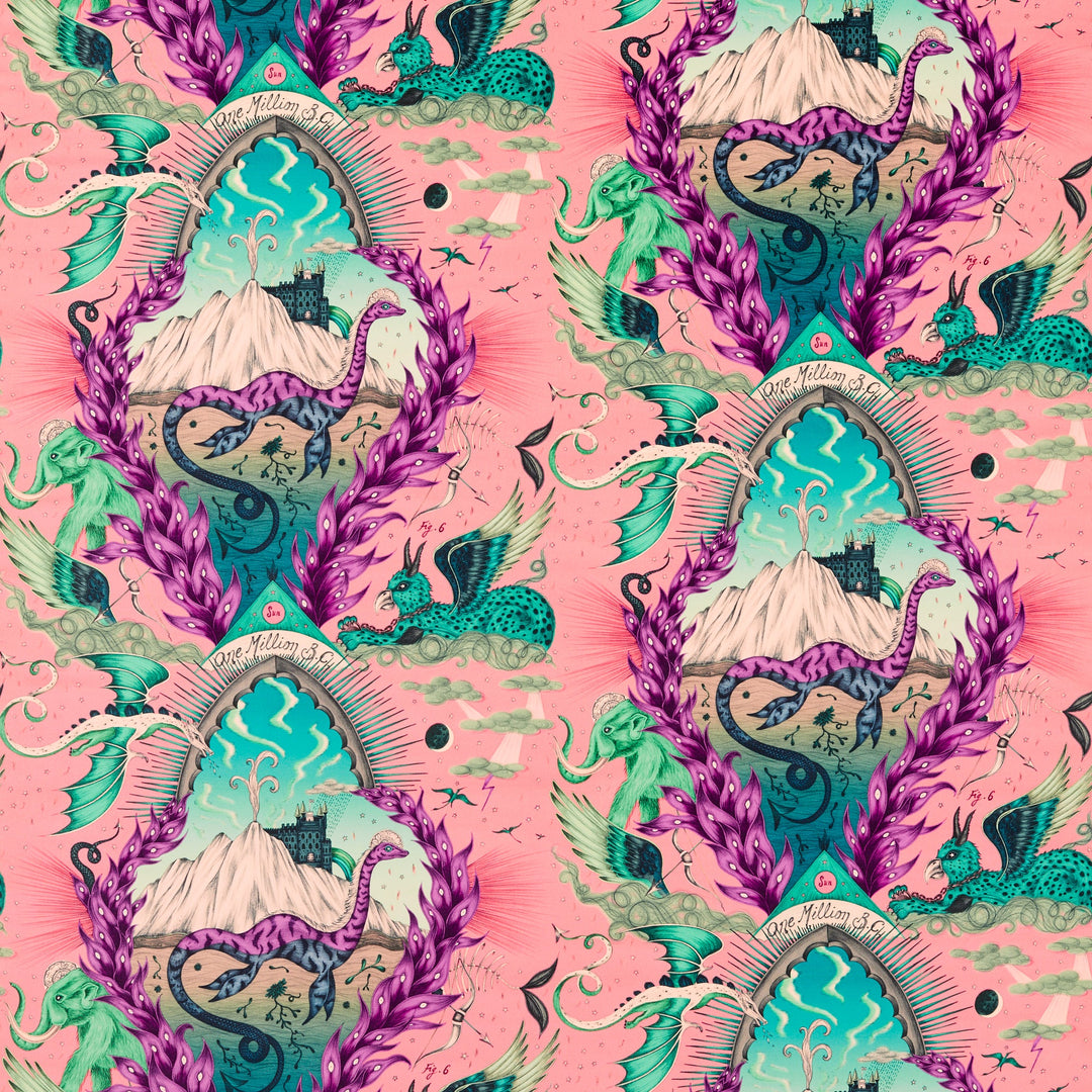 Highlandia Velvet - Pink By Clarke & Clarke Fabric