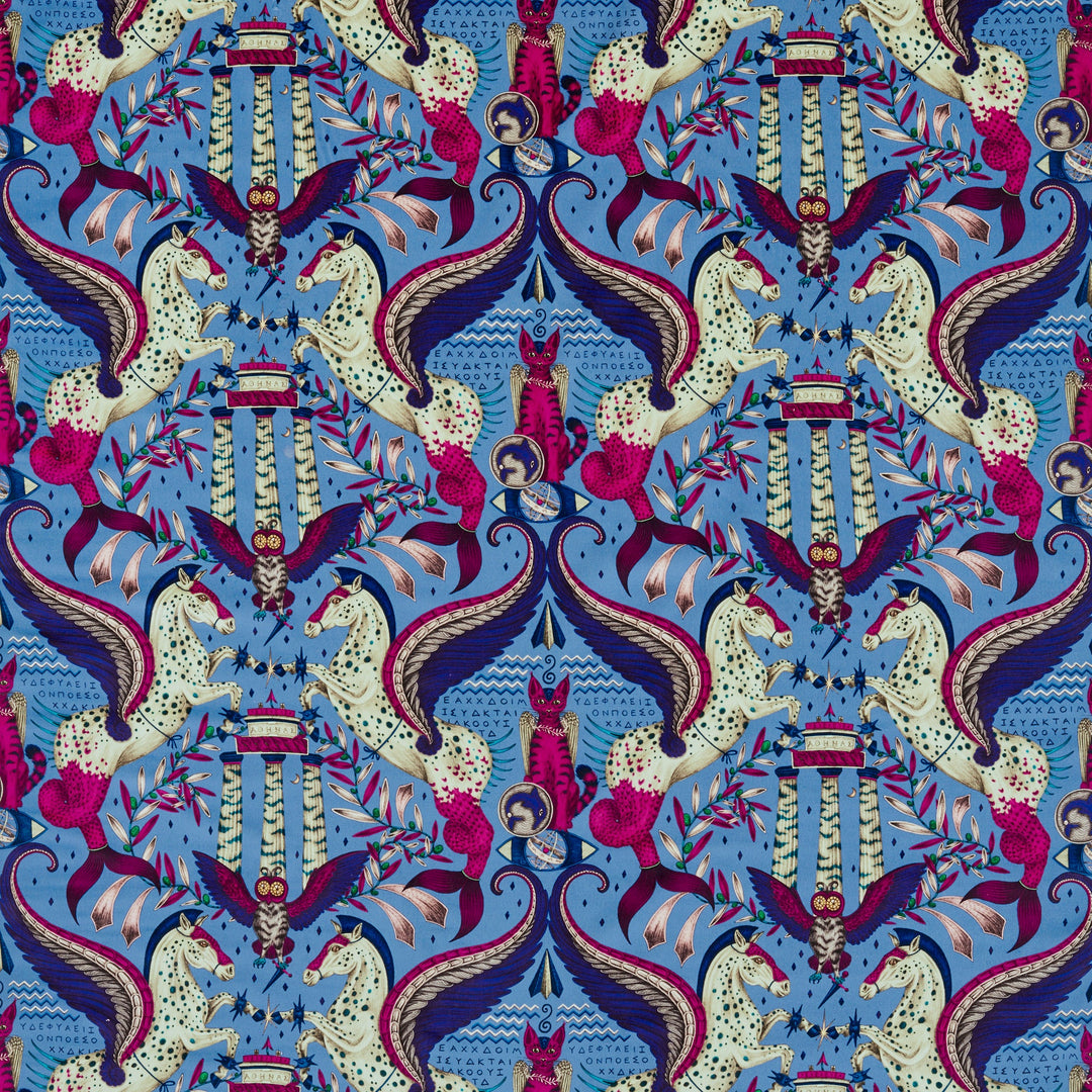 Odyssey Mythos Velvet - Periwinkle By Clarke & Clarke Fabric
