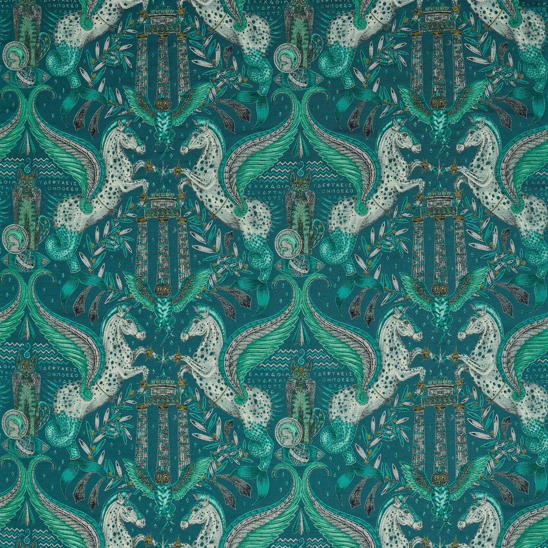 Odyssey Mythos Jacquard - Olive By Clarke & Clarke Fabric