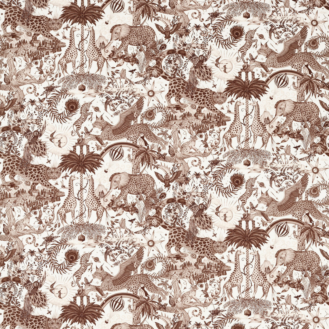 Paradise Lost - Sepia By Clarke & Clarke Fabric
