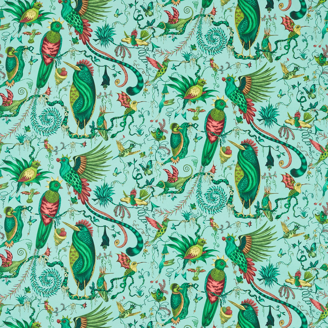 Quetzal - Aqua By Clarke & Clarke Fabric