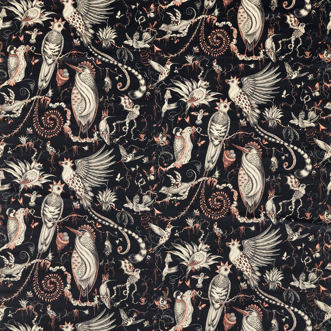 Quetzal Velvet - Charcoal By Clarke & Clarke Fabric