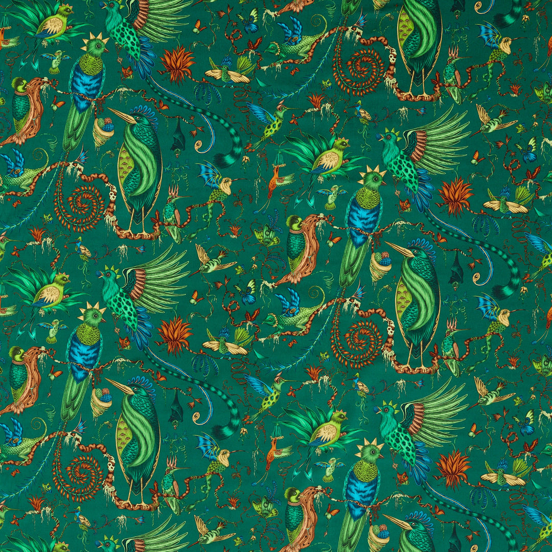 Quetzal Velvet - Teal By Clarke & Clarke Fabric
