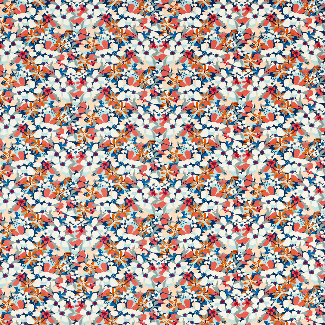 Clementine Midnight Spice - Dark Blue, Orange, Multi By Clarke & Clarke Fabric