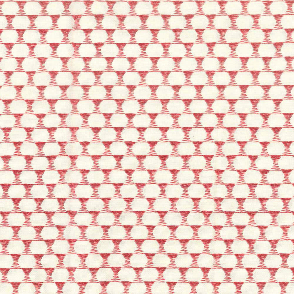 F2331 Coral by Greenhouse Fabric M12: Memos by Color 33% Viscose, 28% Polyester, 27% Linen, 12% Rayon With 100% Rayon Embroidery China 9,000 double rubs </p><p>Repeat: .75" H, 1" V 54" - Fabric Carolina -