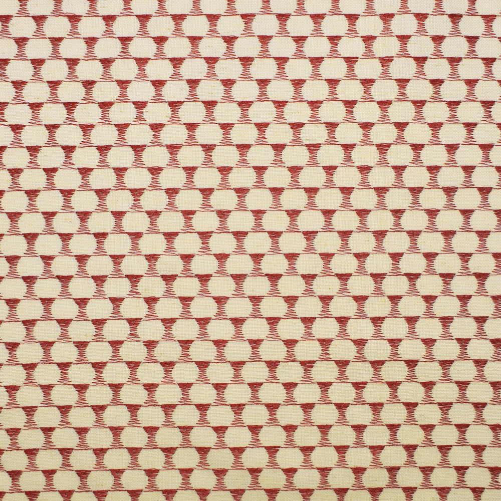F2331 Coral by Greenhouse Fabric 33% Viscose, 28% Polyester, 27% Linen, 12% Rayon With 100% Rayon Embroidery China 9,000 double rubs </p><p>Repeat: .75" H, 1" V 54" - Fabric Carolina -