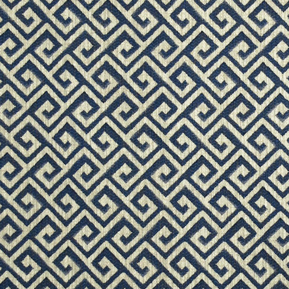 F2434 True Blue by Greenhouse Fabric 100% Polyester China 21,000 double rubs </p><p>Repeat: 2" H, 3" V 54" - Fabric Carolina -