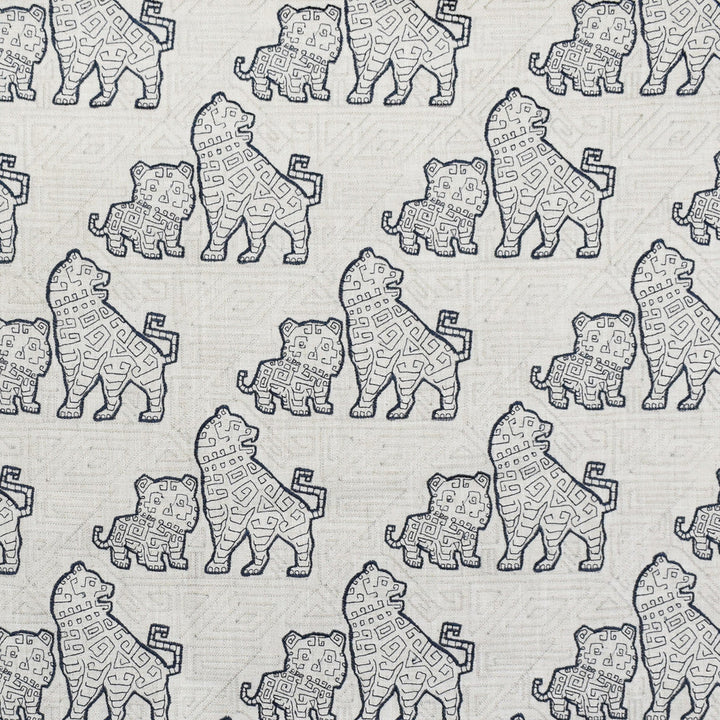 F2736 Sapphire by Greenhouse Designer Fabric 95% Polyester, 5% Linen W/ 100% Rayon Embroidery China 9,000 double rubs </p><p>Repeat: 10.75" H, 11.75" V 60" - Swanky Fabrics -