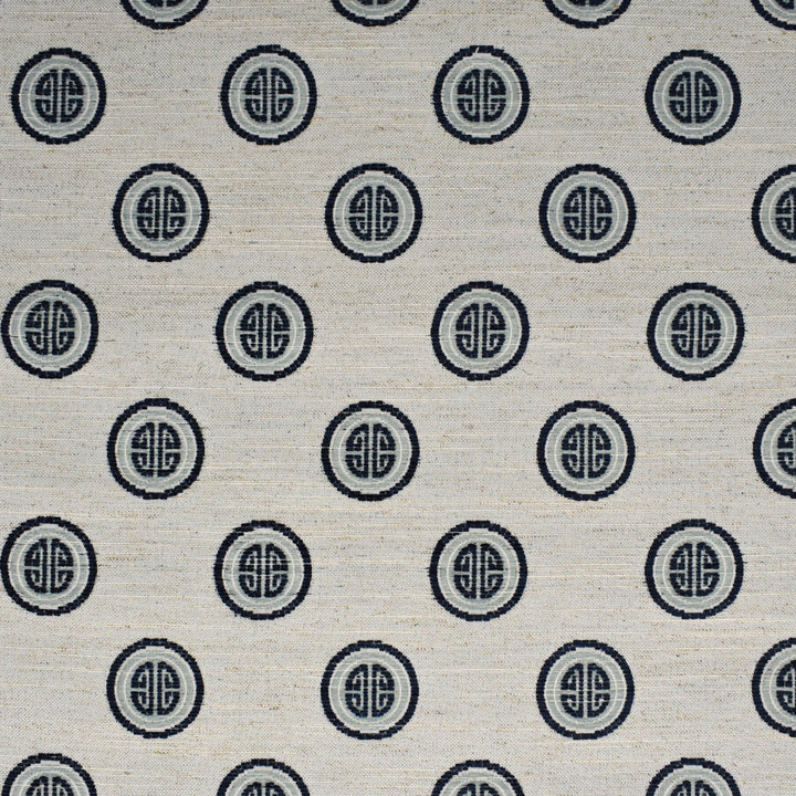 F2737 Indigo by Greenhouse Designer Fabric 97% Polyester, 3% Linen China 100,000 double rubs </p><p>Repeat: 3.8" H, 4.4" V 59" - Swanky Fabrics -