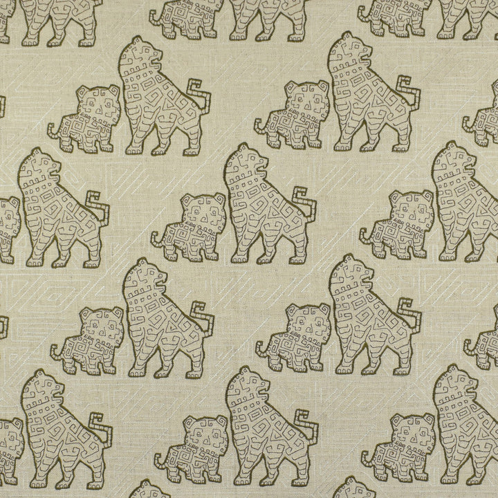 F2817 Mocha by Greenhouse Designer Fabric 95% Polyester, 5% Linen With 100% Rayon Embroidery China 9,000 </p><p>Repeat: 10.75" H, 11.75" V 60" - Swanky Fabrics -