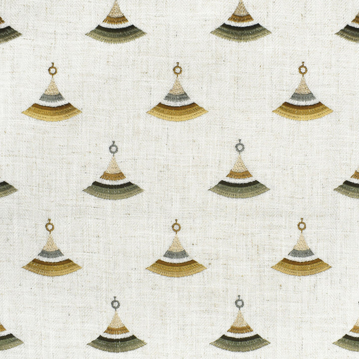 F2818 Moss by Greenhouse Designer Fabric 95% Polyester, 5% Linen W/ 100% Rayon Embroidery China 9,000 double rubs </p><p>Repeat: 4.5" H, 5.8" V 57" - Swanky Fabrics -