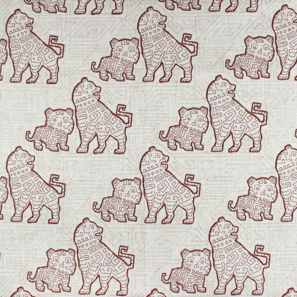 F2842 Carmine by Greenhouse Fabric 95% Polyester, 5% Linen W/ 100% Rayon Embroidery China 9,000 double rubs </p><p>Repeat: 10.75" H, 11.75" V 60" - Fabric Carolina -