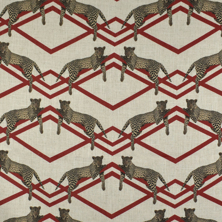 F2844 Carmine by Greenhouse Designer Fabric 95% Polyester, 5% Linen China 50,000 double rubs </p><p>Repeat: 14" H, 12" V 58" - Swanky Fabrics -