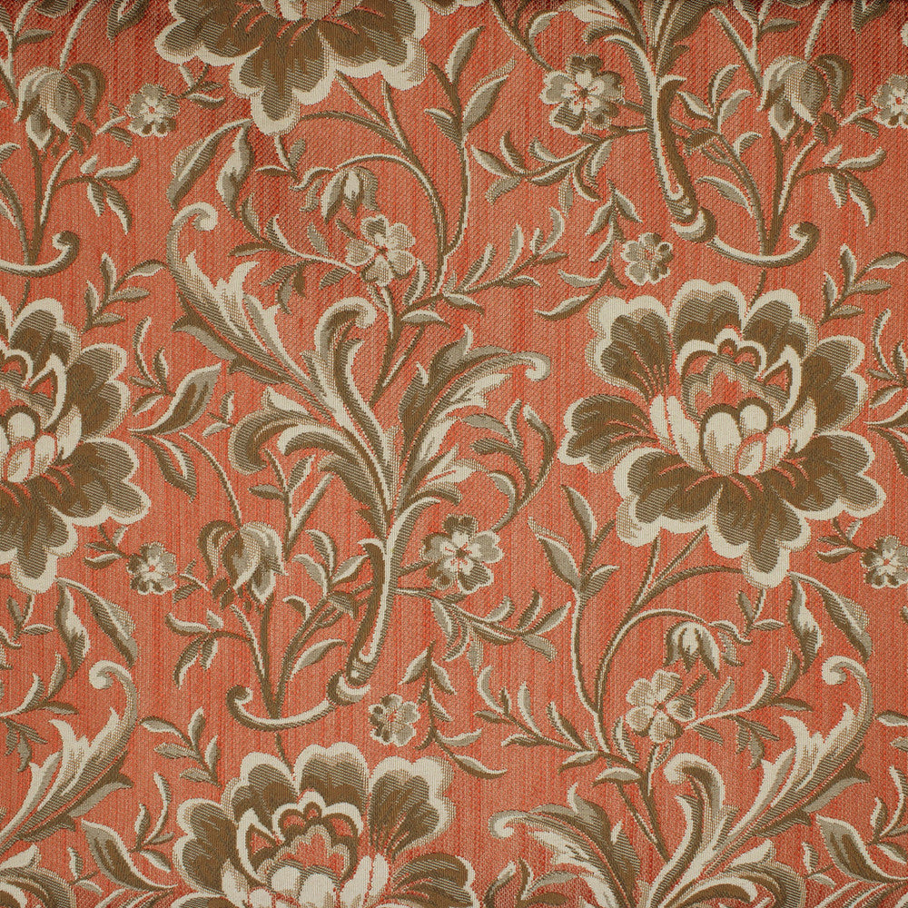 F4418 Coral by Greenhouse Fabric F13: upholstery by COLOR 74% Polyester, 16% Cotton, 10% Rayon China 45,000 double rubs </p><p>Repeat: 9.6" H, 9.5" V 55" - Fabric Carolina -