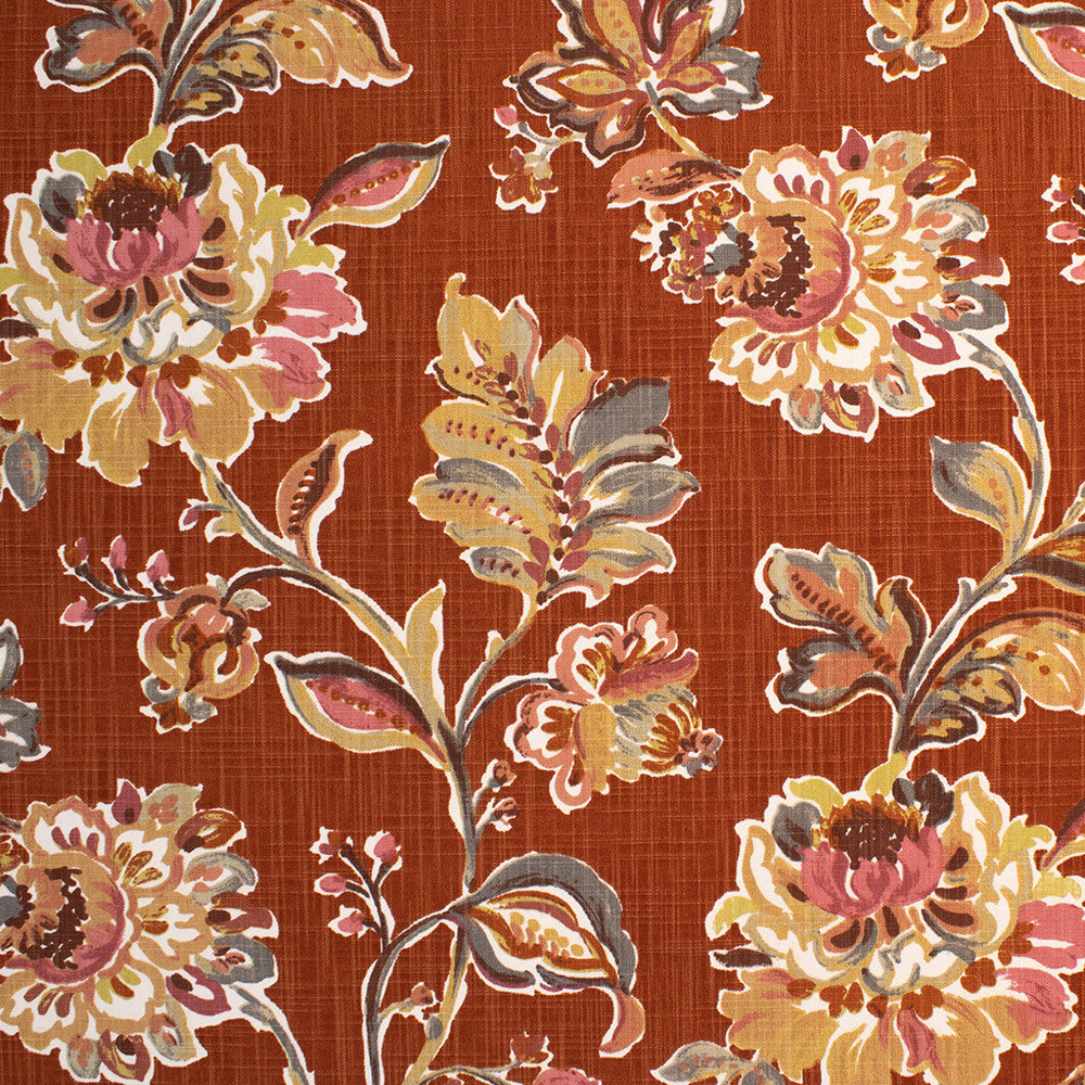 F5710 Russet by Greenhouse Fabric 54% Cotton, 26% Recycled Polyester, 20% Polyester China 15,000 </p><p>Repeat: 27.25" H, 24.25" V 55" - Fabric Carolina -