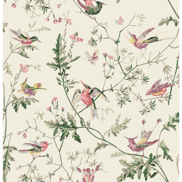 Hummingbirds Cotton Print Classic Multi by Cole & Son Fabric COLE & SON CONTEMPORARY FABRICS COTTON - 100% United Kingdom LIGHT Horizontal: 18 and Vertical: 21 54 - Fabric Carolina -