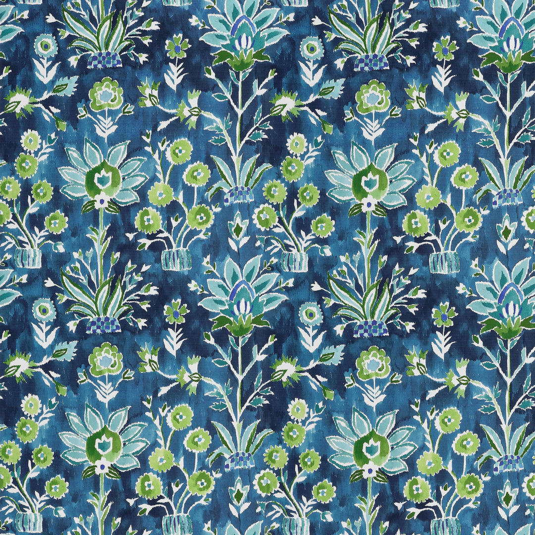 LILIA PRINT - Navy by Thibaut Fabric