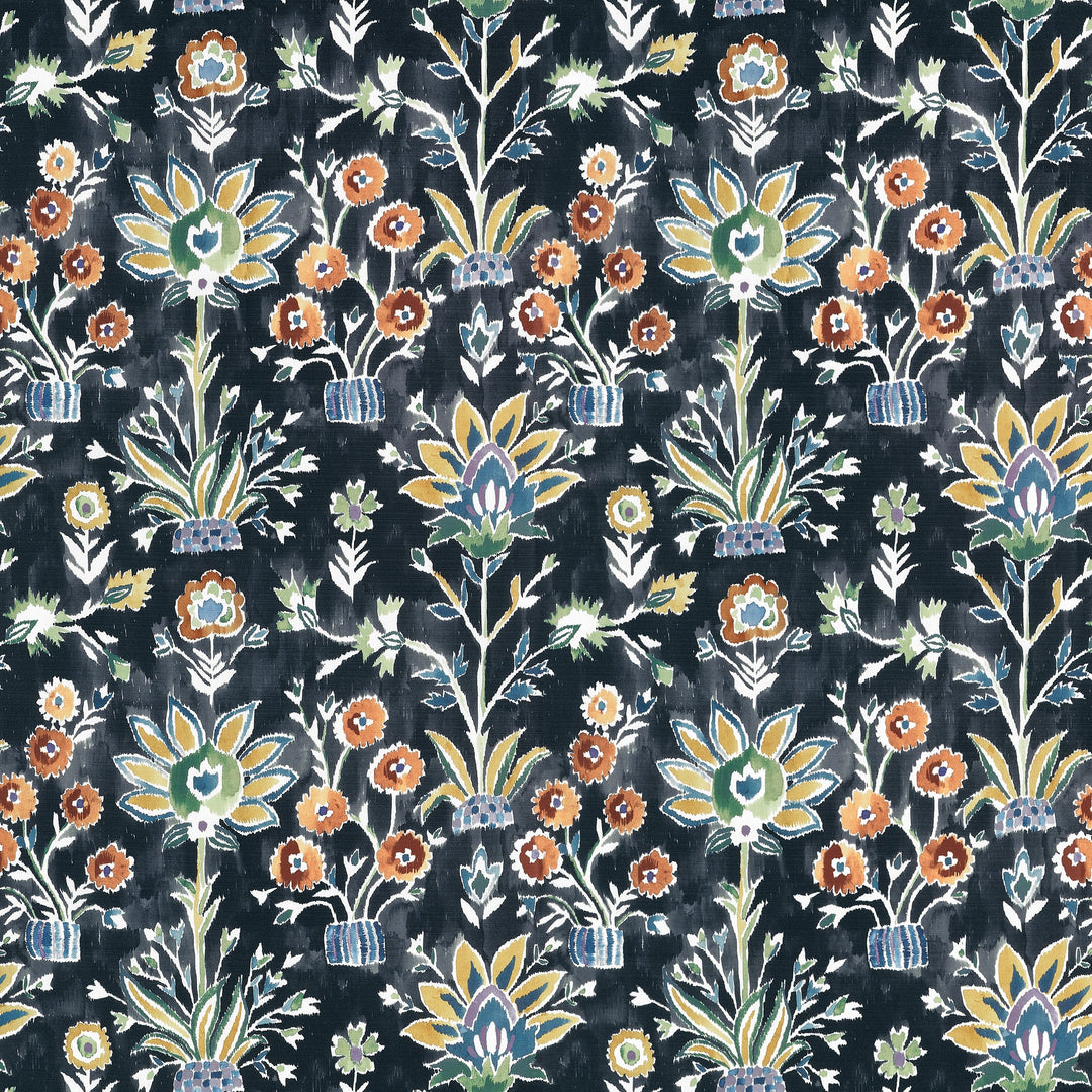 LILIA PRINT - Ebony by Thibaut Fabric