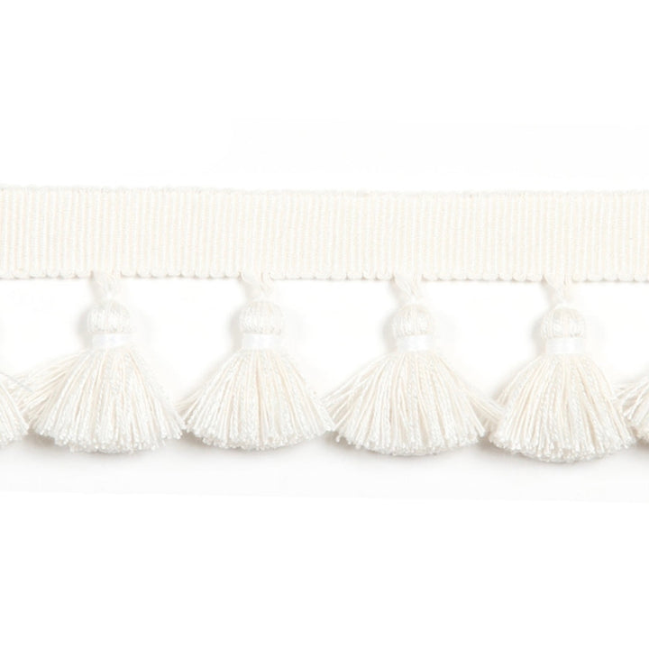 Hellenic Key Tassel Fringe Pearl by Europatex Fabric Hellenic 47% Fibranne, 44% Cotton, 9% Polyester 1.75 inches - Fabric Carolina -