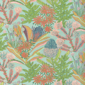 Thibaut Fabric Protea Print Pool F81761 
