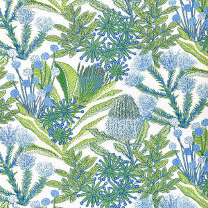 Protea Print Kiwi F81765 By Thibaut Fabric