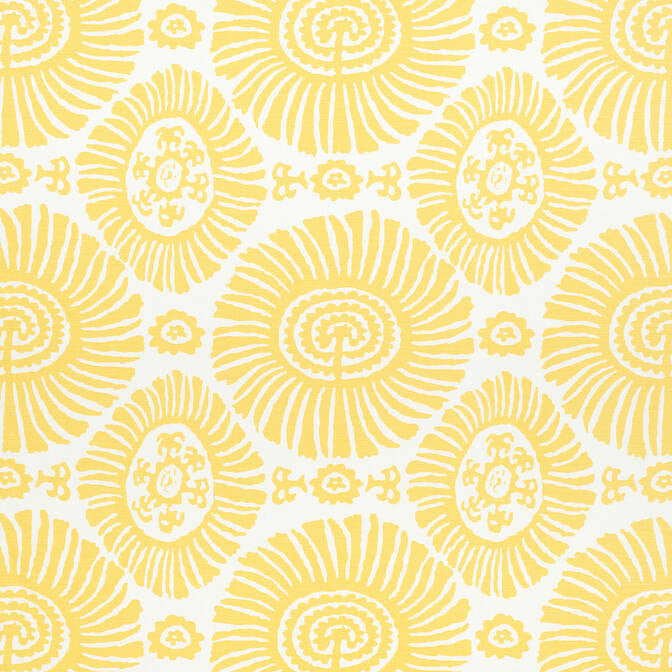 Solis Yellow F910086 by Thibaut Fabric Thibaut Fabric Solis Yellow F910086Fabric Tropics Fabric Book 52% Cotton, 48% Linen ITALY </p><p>Repeat: V: 12.5 54 - Fabric Carolina -