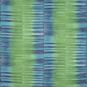 Mekong Stripe Green and Blue F910091 by Thibaut Fabric
