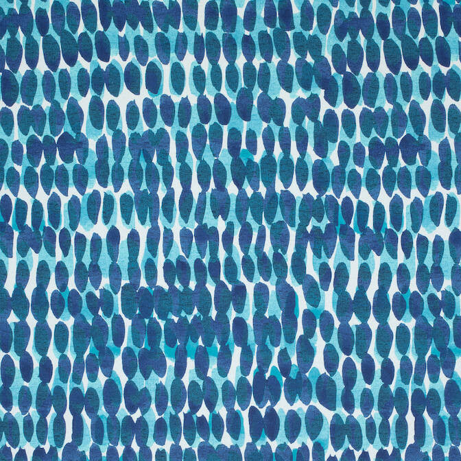 Rain Water Blue and Turquoise F910093 by Thibaut Fabric Thibaut Fabric Rain Water Blue and Turquoise F910093Fabric Tropics Fabric Book 100% Cotton ITALY </p><p>Repeat: V: 18.5 54 - Fabric Carolina -