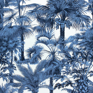 Palm Botanical Navy F910100 by Thibaut Fabric