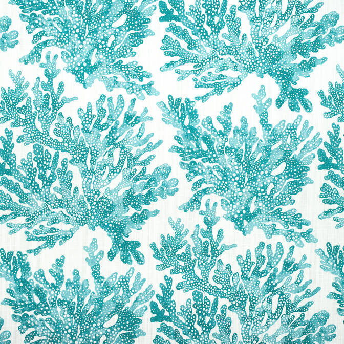 Marine Coral Turquoise F910121 by Thibaut Fabric Thibaut Fabric Marine Coral Turquoise F910121Fabric Tropics Fabric Book 90% Cotton, 10% Linen U.S.A. </p><p>Repeat: V: 25.25 54 - Fabric Carolina -