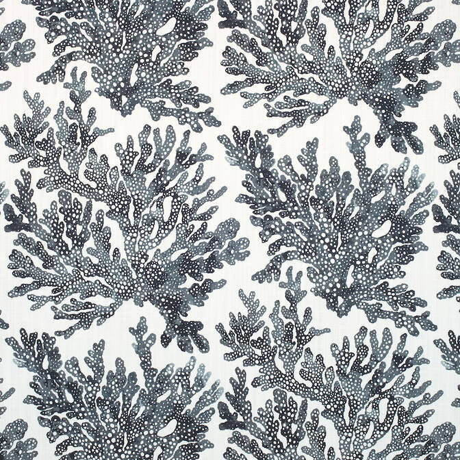 Marine Coral Black F910123 by Thibaut Fabric Thibaut Fabric Marine Coral Black F910123Fabric Tropics Fabric Book 90% Cotton, 10% Linen U.S.A. </p><p>Repeat: V: 25.25 54 - Fabric Carolina -