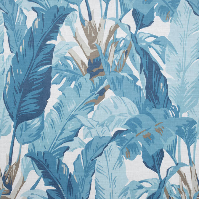 Travelers Palm Spa Blue F910128 by Thibaut Fabric Thibaut Fabric Travelers Palm Spa Blue F910128Fabric Tropics Fabric Book 60% Linen, 30% Cot, 10% Nylon UNITED KINGDOM </p><p>Repeat: V: 40 54 - Fabric Carolina -